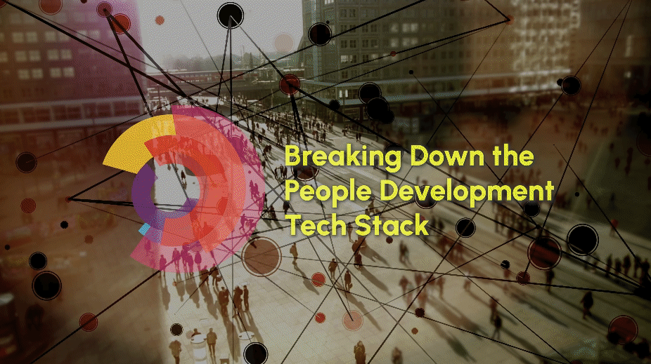 An illustrated gif displaying the title of this blog Breaking Down the HR Tech Stack